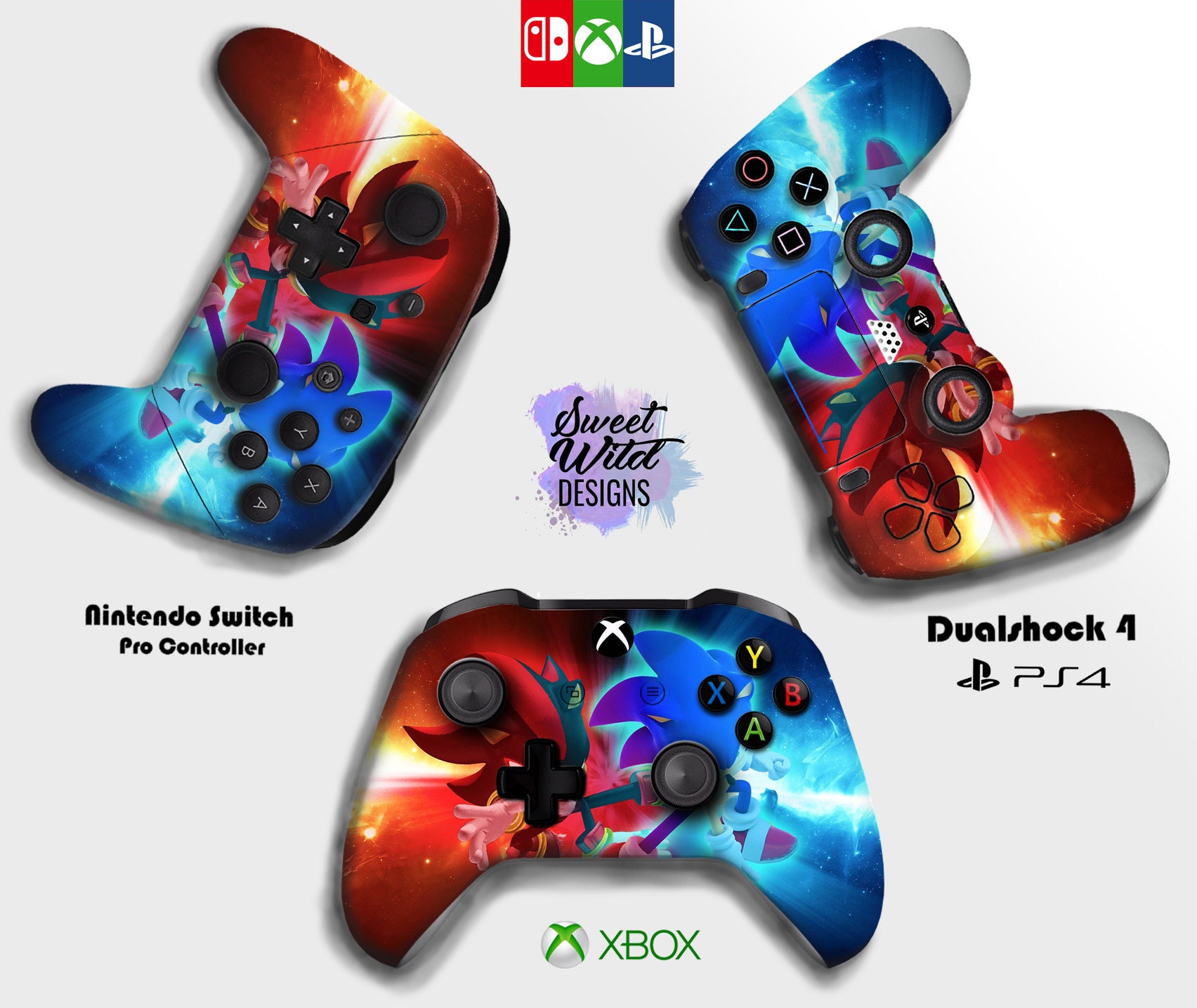 Sonic The Hedgehog PS5 Controller Skins (v3), PS5 & PS5 Digital