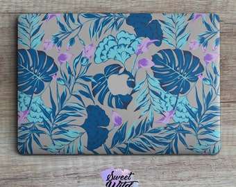 Peau de Macbook feuille tropicale motif floral Sticker Mac Air 13 M1 Pro 13 pochette vinyle Pro 15 sticker Macbook rétine 13 Macbook Pro 16 Mac 12