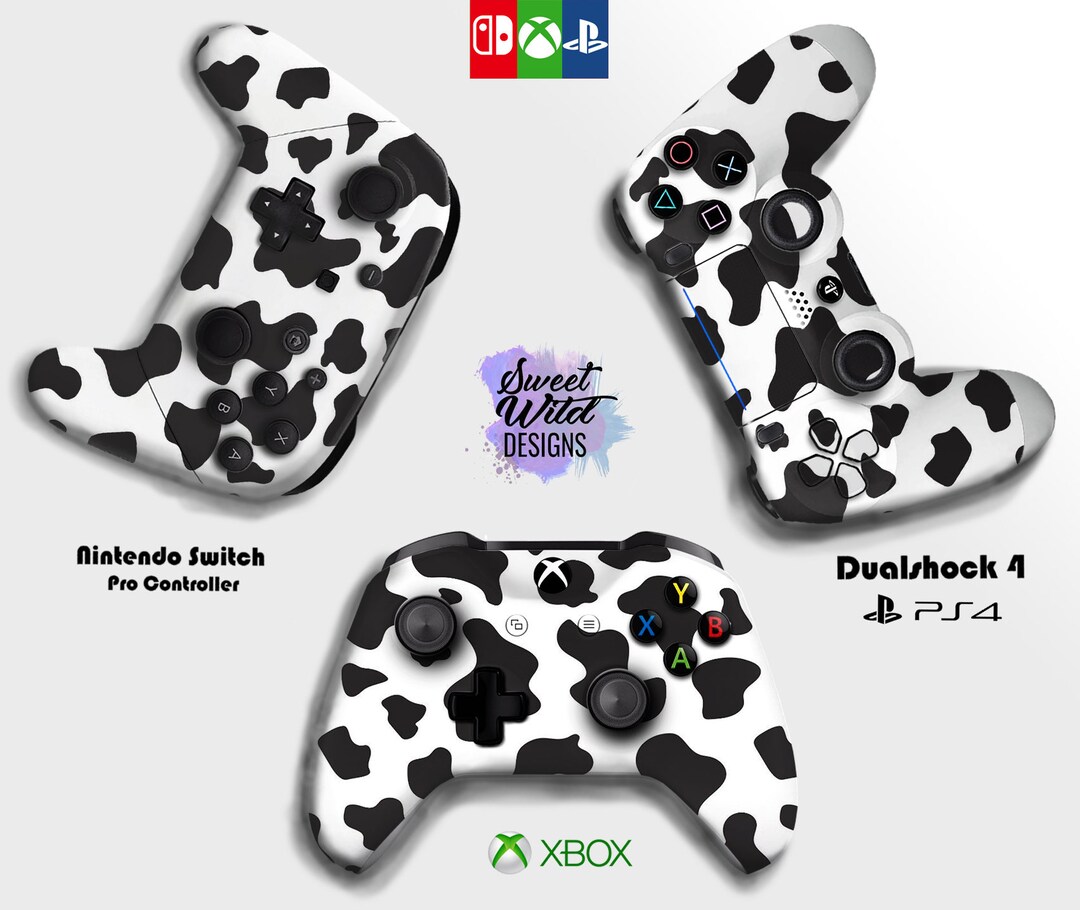 Creative Cow Leather Pattern Pro Controller Skin Trendy Pattern Xbox