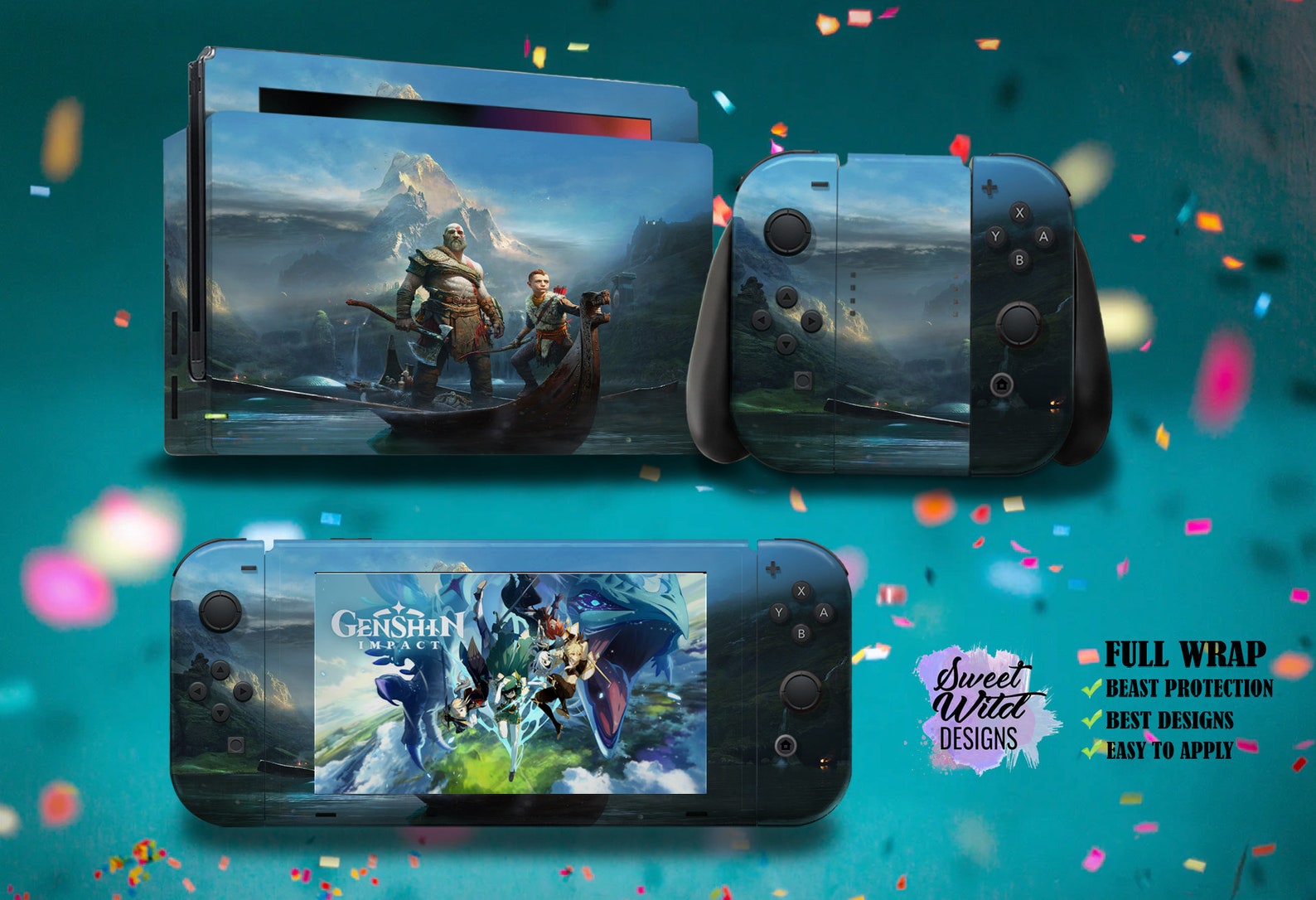 God of War cover Nintendo Switch skin videojuego 3M vinilo god | Etsy