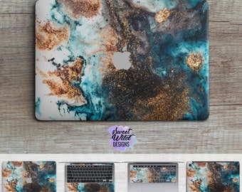 Blaue flüssige Farbe, Haut für Macbook Farbe pro 15 Haut flüssige Farbe hp Haut blaue Farbe bestes Geschenk goldene Farbe flüssige Farbe Mac Haut