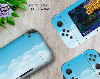 Blue Clouds Nintendo Switch Lite Skin, Protective Wrap