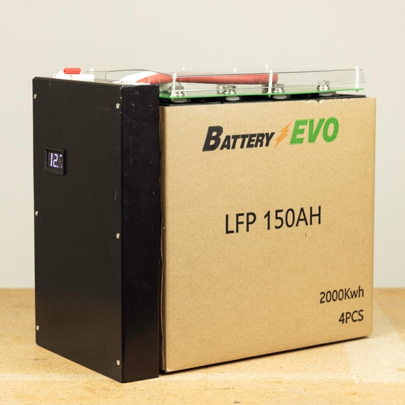 Battery Evo 12V Lithium LiFePO4 LfP 150Ah 2 Kwh 135A BMS KIT Etsy