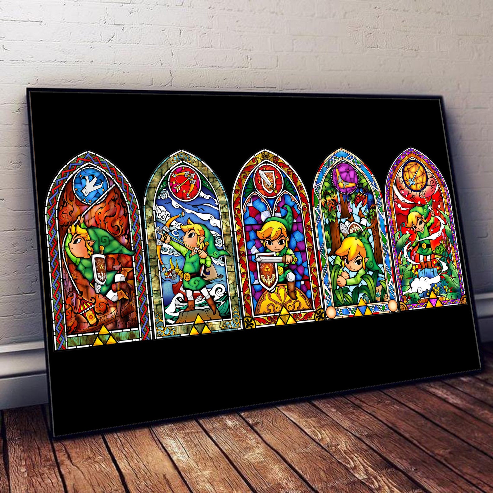 Window symmetry glass The Legend of Zelda Stained glass Etsy