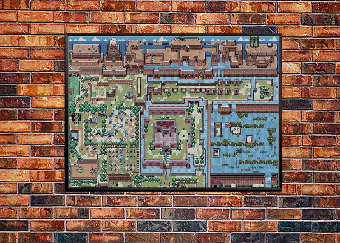 Link's Awakening Map Art Print The Legend Of zelda | Etsy