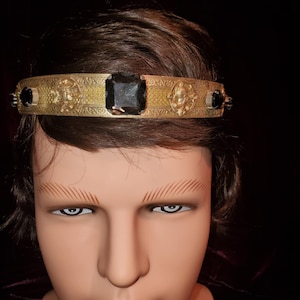 Diadema de Cavaleiro: Coroa Medieval de Strass - Fantasia Cosplay