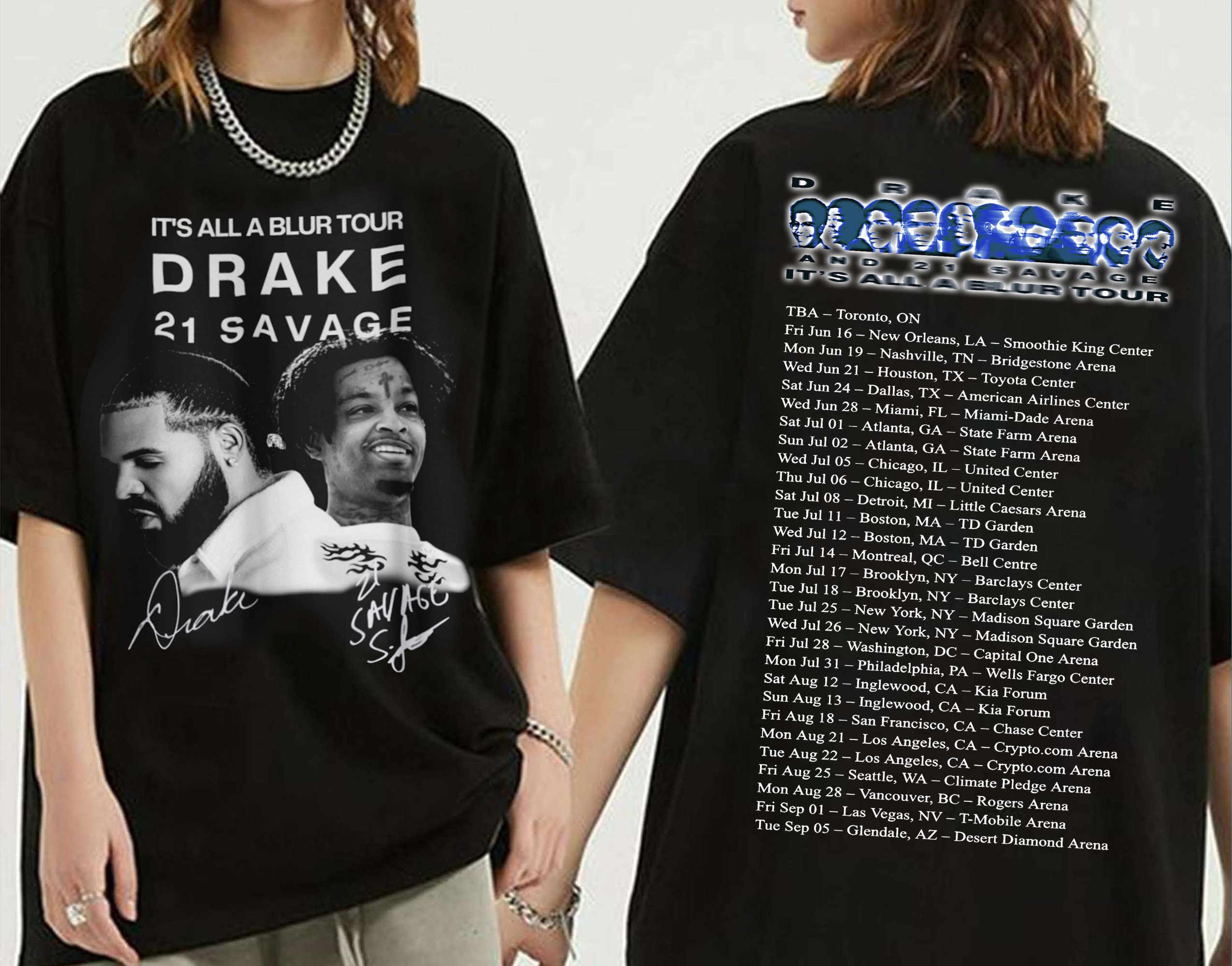 ITS ALL A BLUR DRAKE 21 SAVAGE KNIFE HOODIE - SIZE XL