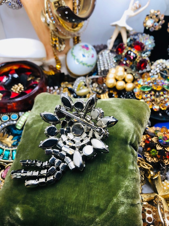 Vintage jet rhinestone set - Gem