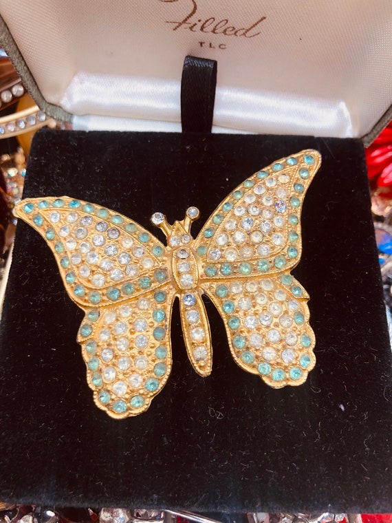 art deco vintage butterfly brooch