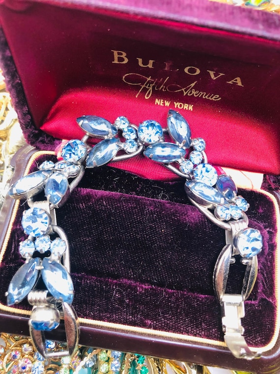 Juliana blue rhinestone bracelet