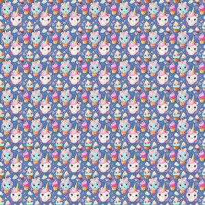Unicórnio e sorvete roxo