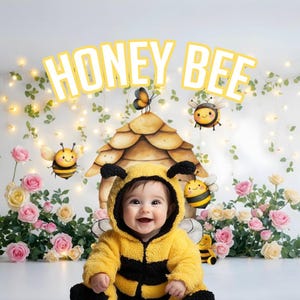 Digital Backdrop - Honey Bee - Bee - Honeycomb - Cakesmash photography backdrop - Background - Overlay