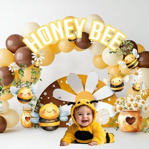 Digital Backdrop - Honey Bee - Bee - Honeycomb - Cakesmash photography backdrop - Background - Overlay