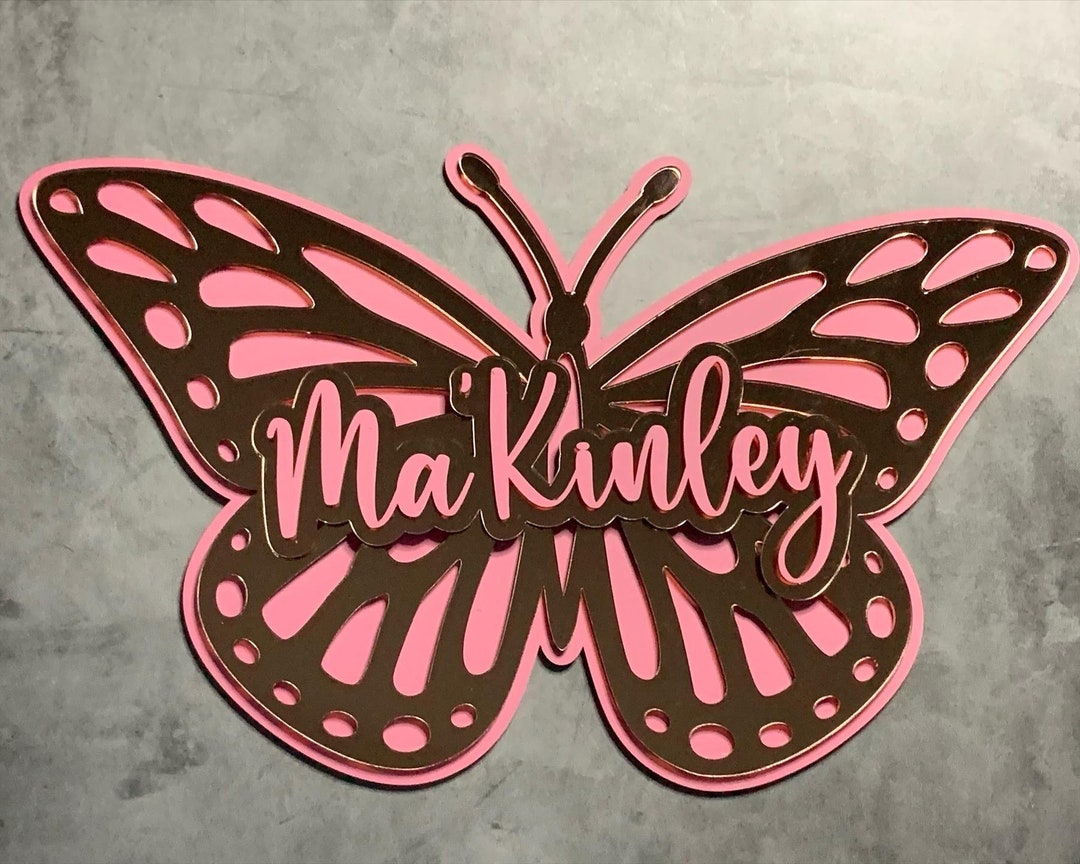 Butterfly Name Sign/ Butterfly Sign/ Acrylic Sign/ Kids Sign/ Butterfly ...