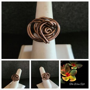 Wire Wrapped Ring, Rings, Statement Rings, Jewelry, Aluminum Wire ...