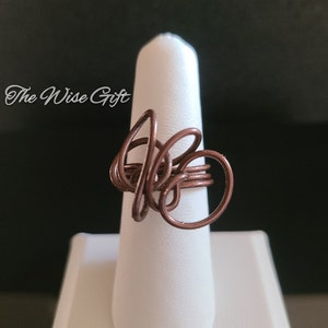 Handcrafted Copper Wire Wrapped Ring Size 7