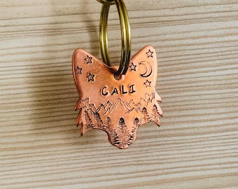 Fox Tag, Personalized Tag, Handmade Tag