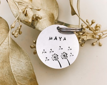 Pet ID Tag, ID Tag, “Dandelion” Dog Tag