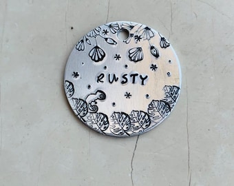"Flower garden" pet identification tag