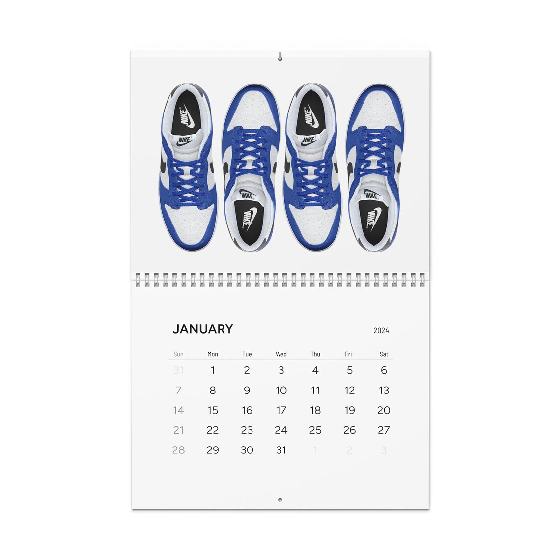 2024 Sneaker Calendar, Dunks Calendar, Nikecalendar, Gift for Men, Nike