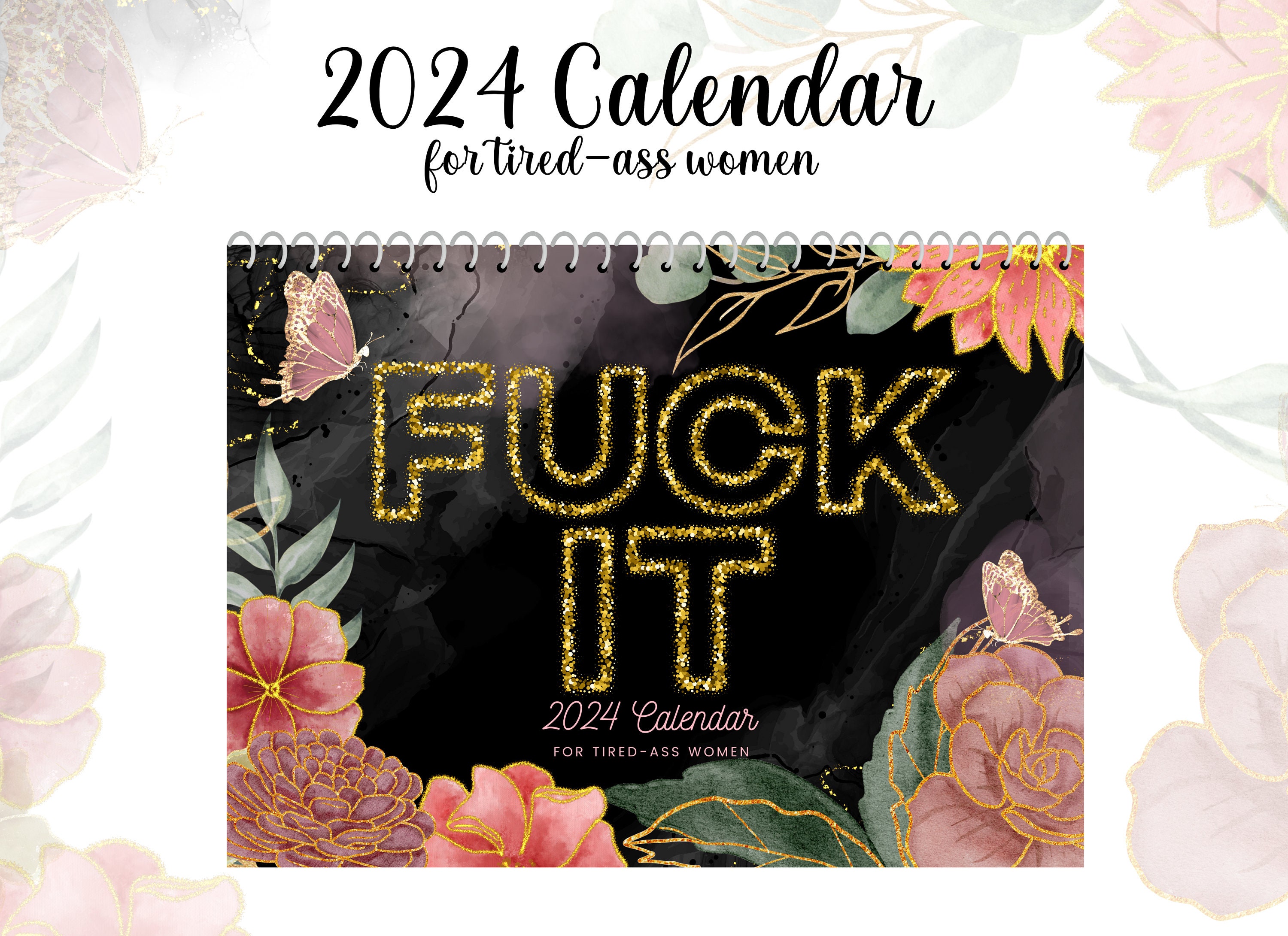 Fuck It Calendar - Etsy Israel
