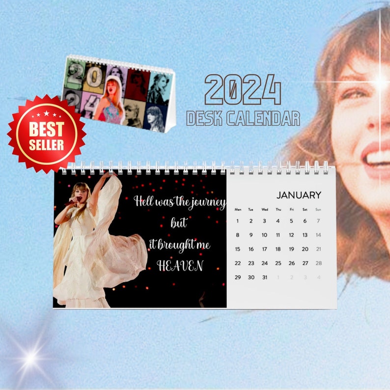Taylor Swift Desk Calendar 2024 Calendar Eras Tour 2024 Etsy Australia