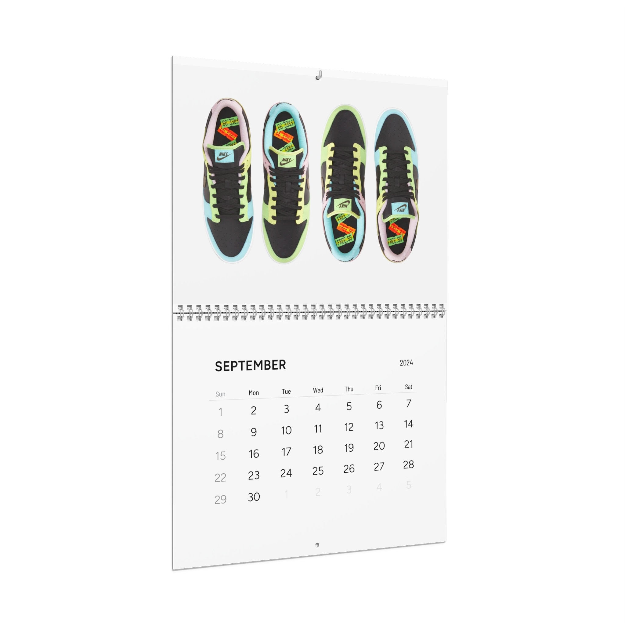 2025 Sneaker Calendar, Dunks Calendar, Nikecalendar, Gift for Men, Nike