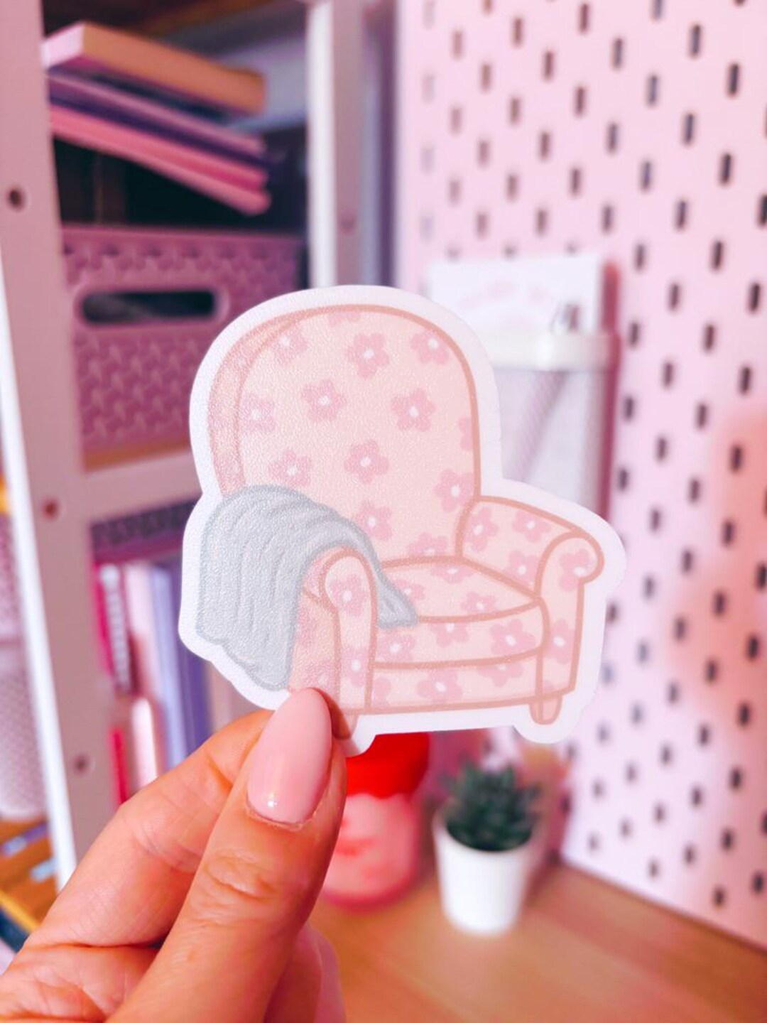 Cosy Armchair Vinyl Sticker, Waterproof Matte Decal - Etsy
