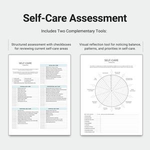Selbstpflege-Assessment, Therapie-Klienten-Arbeitsblatt, Therapie-Hausaufgaben-Ressource (digitaler Download) Bild 2