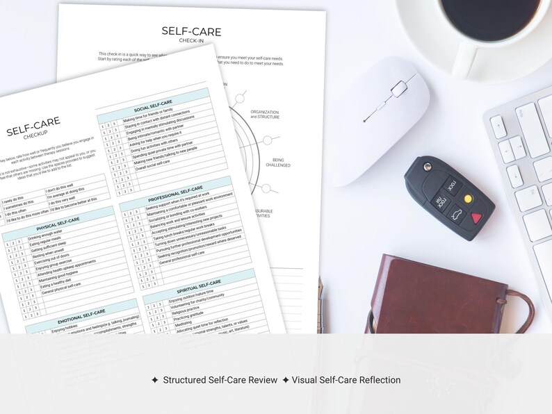 Selbstpflege-Assessment, Therapie-Klienten-Arbeitsblatt, Therapie-Hausaufgaben-Ressource (digitaler Download) Bild 3