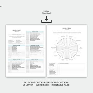 Selbstpflege-Assessment, Therapie-Klienten-Arbeitsblatt, Therapie-Hausaufgaben-Ressource (digitaler Download) Bild 6
