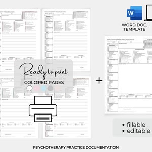 Psychotherapy Progress Note Template Narrative Note Therapy - Etsy