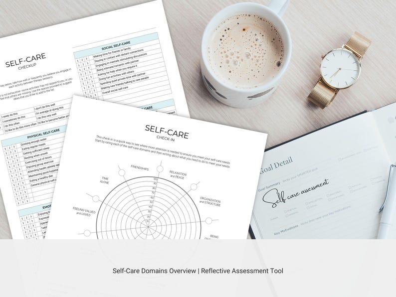 Selbstpflege-Assessment, Therapie-Klienten-Arbeitsblatt, Therapie-Hausaufgaben-Ressource (digitaler Download) Bild 5