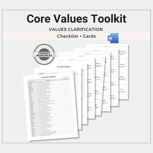 Grundwerte Arbeitsblätter, Checkliste & Karten zur Werteklärung