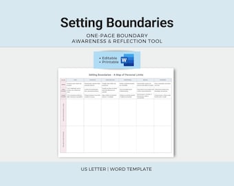 Setting Boundaries Worksheet – A Map of Personal Limits