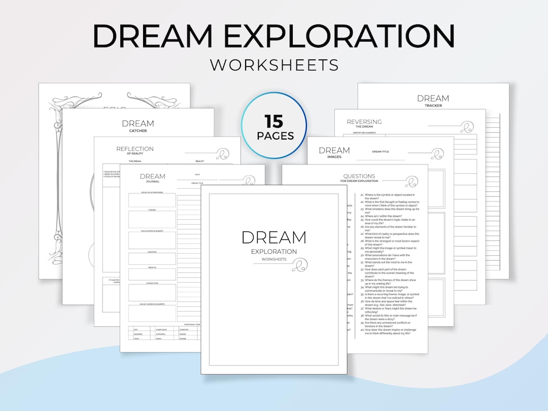 Dream Exploration Worksheets, Dreamwork, Therapy Techniques, Dream ...
