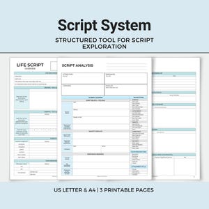 Life Script Analysis Overview, TA Therapy Form (Printable PDF)