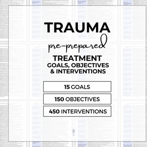 Trauma Goals, Objectives and Interventions, Treatment Planning, Setting ...