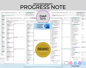 Psychotherapy Progress Note, Word Template, DAP Note,  Private Practice Forms, Mental Health, Therapist Paperwork, Editable Template