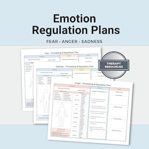 Emotion Regulation Plan, Feelings Processing Guide, Emotional Literacy Tool, Feelings List