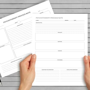 Psychotherapy Process Note, Counseling Note, Therapy Tool, Therapist ...