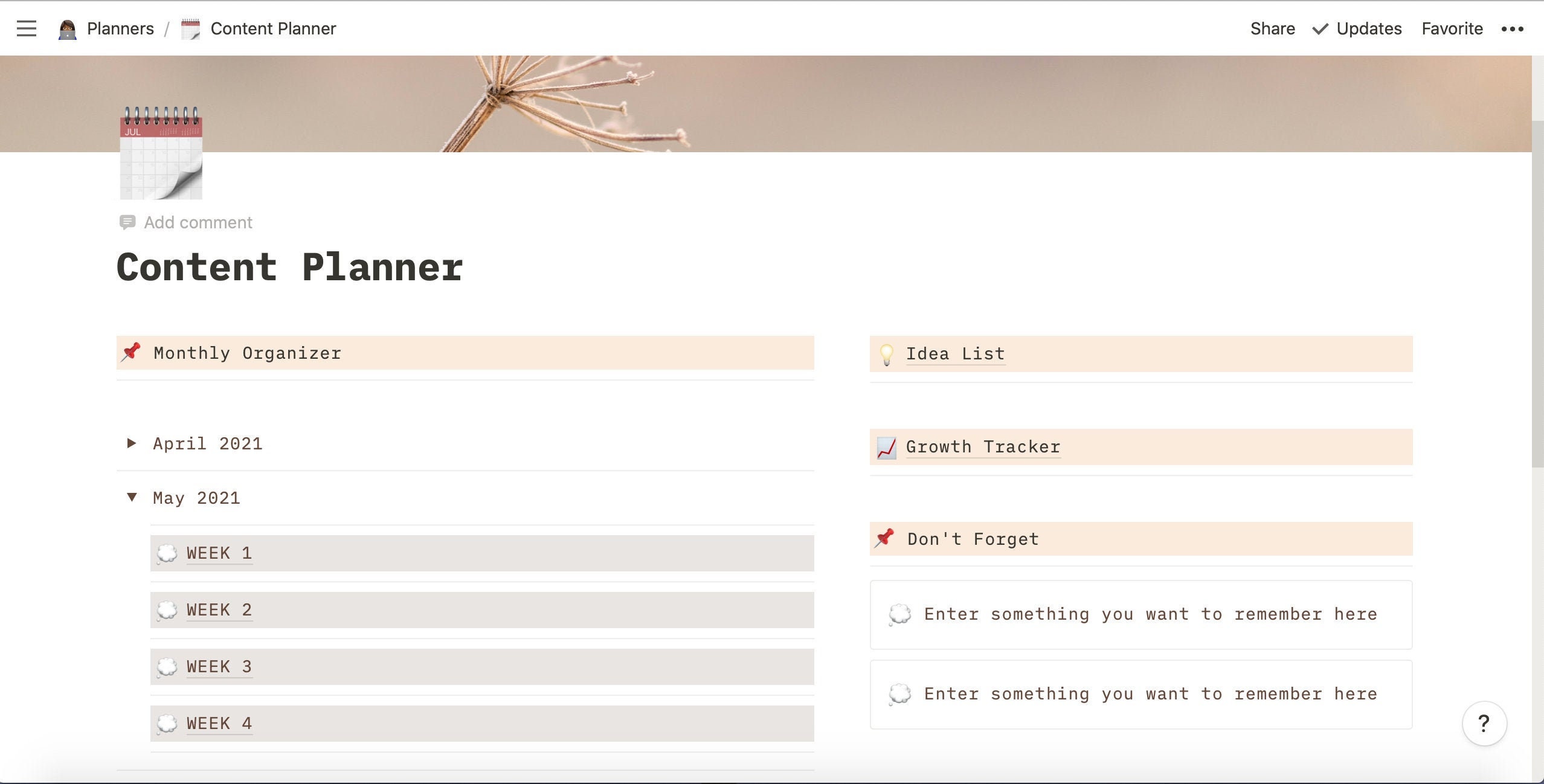 Calendar Notion Template Calendar Notion Template