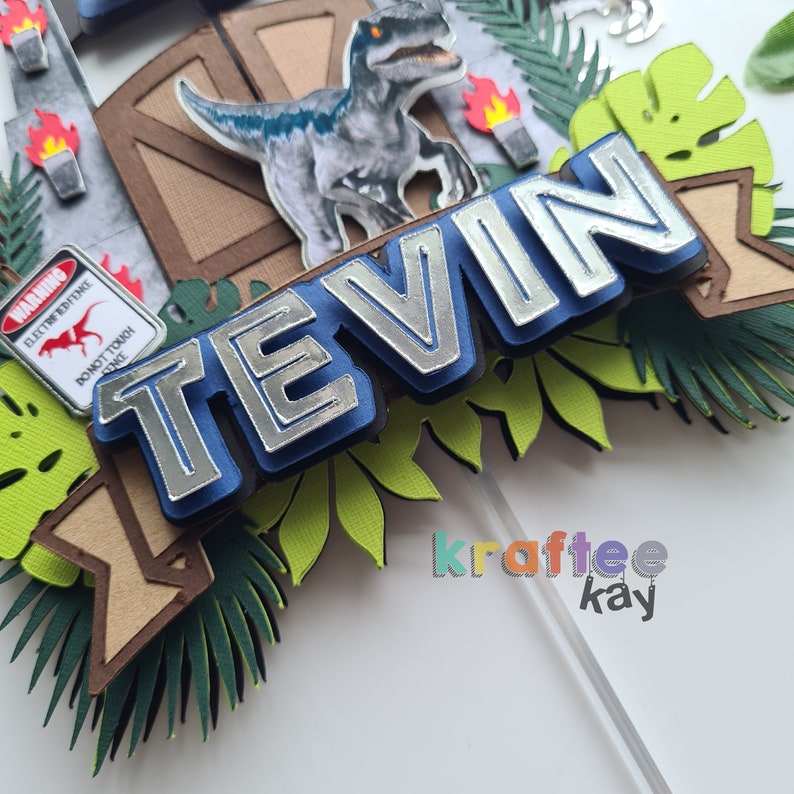 Custom Jurassic World Cake Topper Birthday Cake Topper Etsy