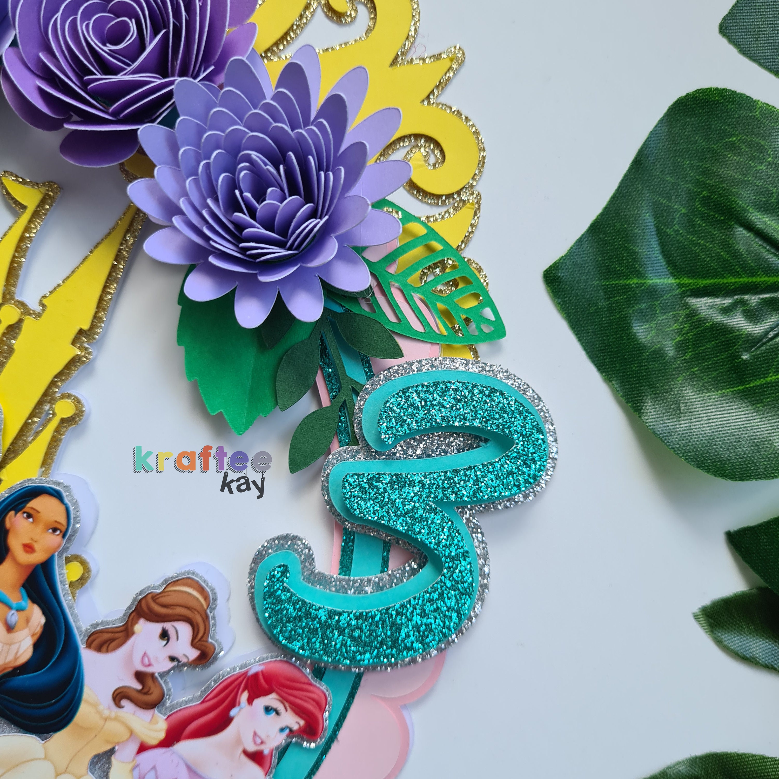Custom Princess Cake Topper Birthday Cake Topper Personalize - Etsy