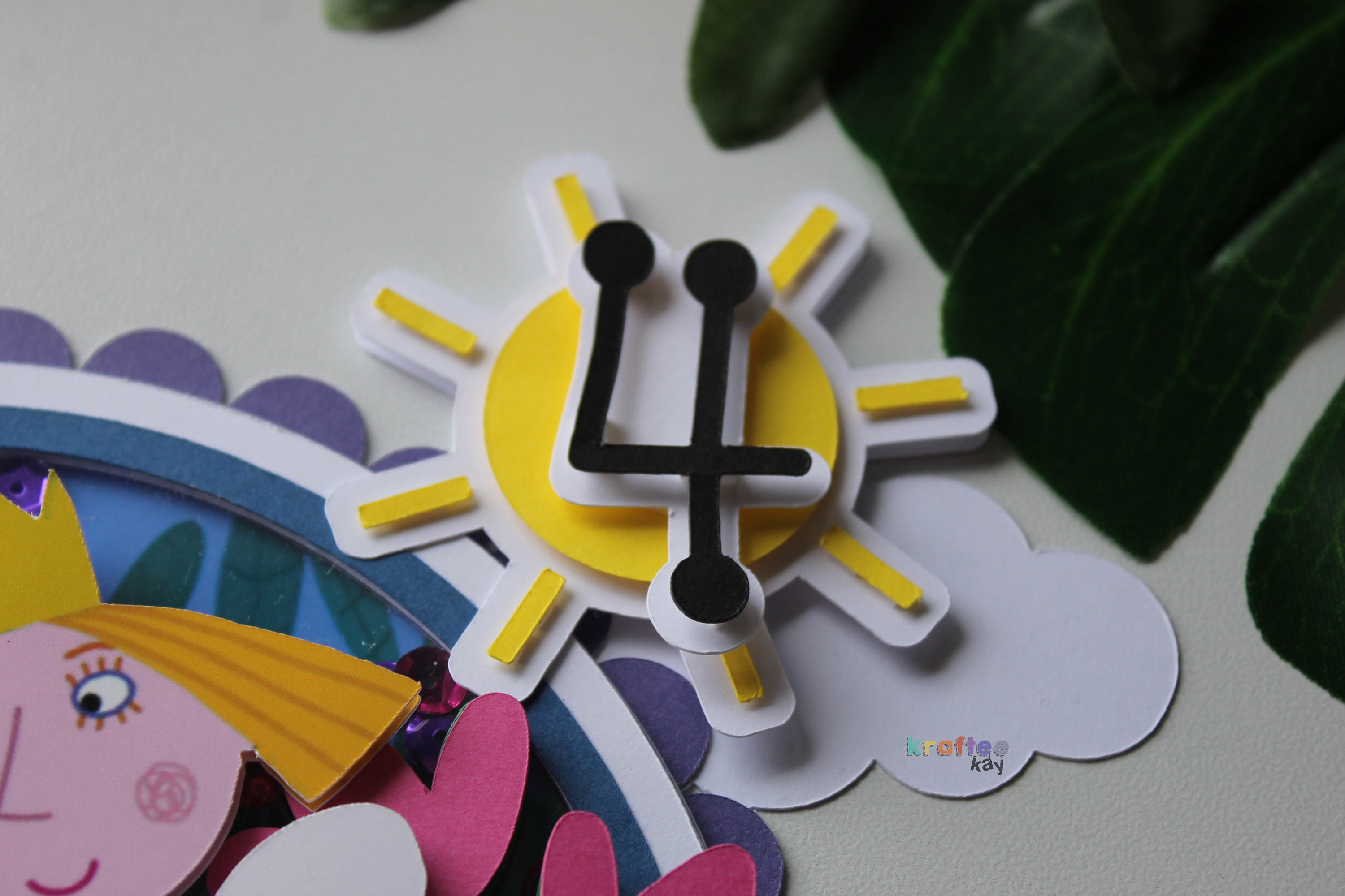 thumbnail image 2 of Ben & Holly Personalised Edible Cake Topper – 7.5" Round, Birthday Design 2 of 5
