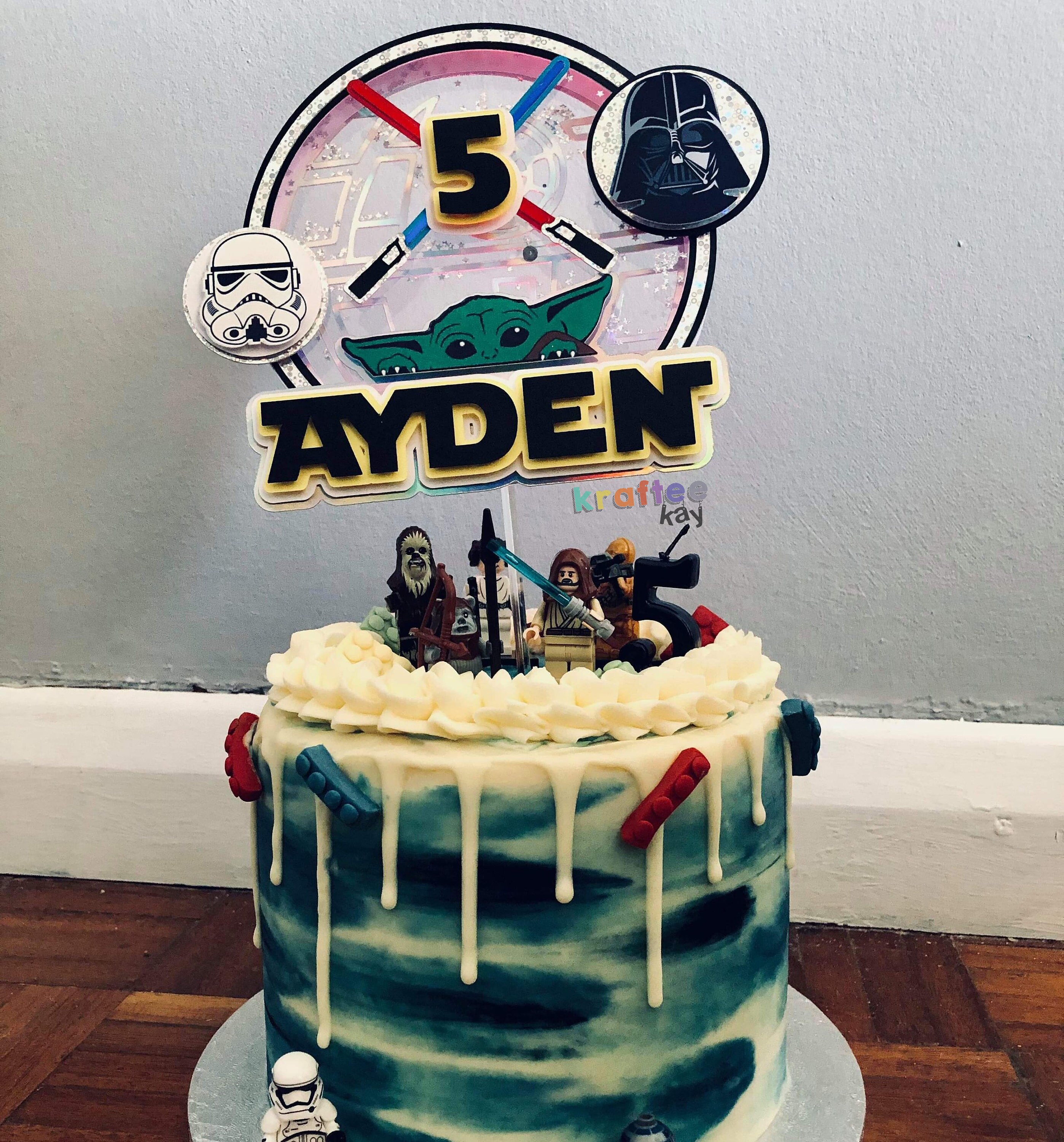 Custom Star Wars Cake Topper Birthday Cake Topper Etsy