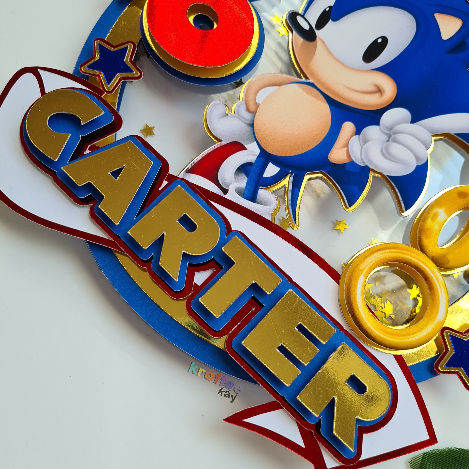 Sonic Birthday Cake Toppers