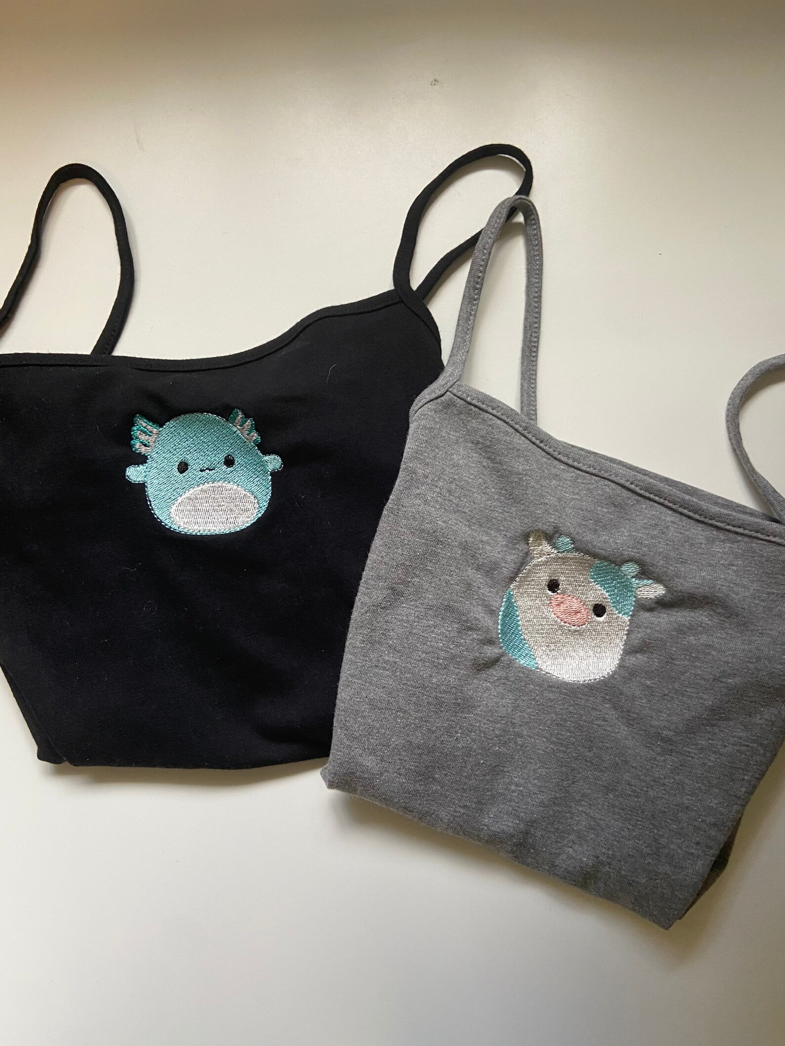Squishmallow Embroidered Crop Tank Top Shirt | Etsy