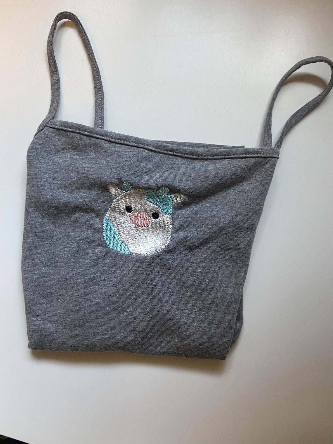 Squishmallow Embroidered Crop Tank Top Shirt | Etsy