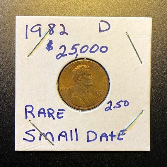 1982 D 2.5g Small Date Rare Penny Etsy
